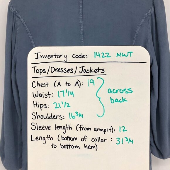 ELISA CAVALETTI Slate Blue Slouchy Jersey Buttoned Long Overcoat NWT crepe SP - Picture 15 of 16